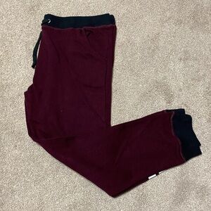 Rosio Burgundy and Black Sweat Pants